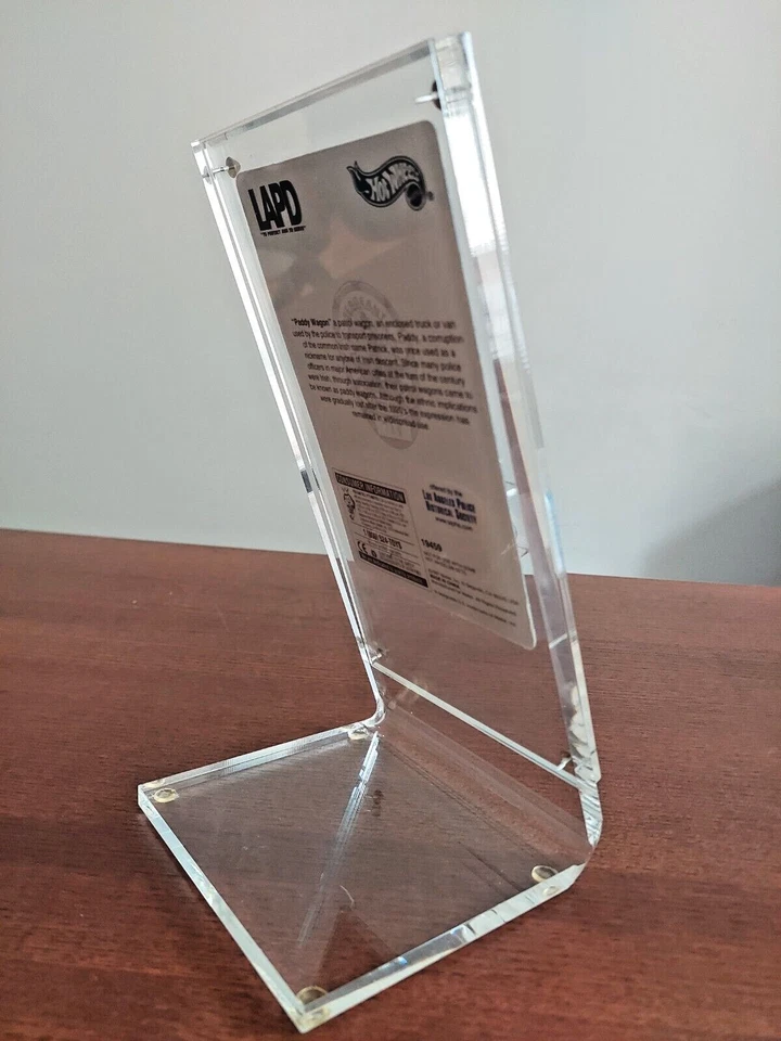 1997 Hot Wheels LAPD Police "B" Wagon Limited Edition con Espositore Plexiglass - Immagine 4 di 4