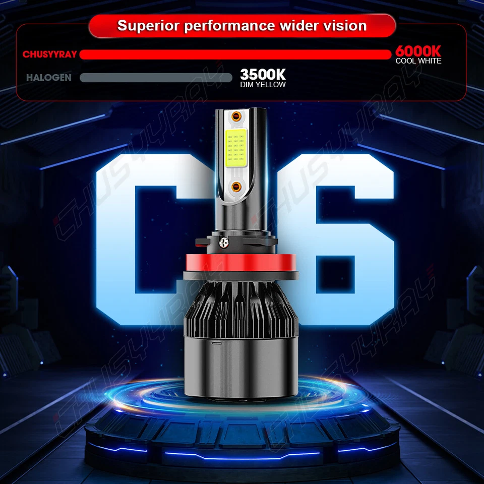 LED Headlight kit High/Low beam Light 4 bulbs combo For 2007-2013 Toyota Solara Foto 3 de 4