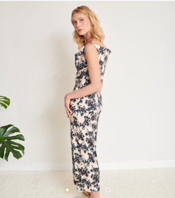 Souleiado SIRENA Maxi Dress Sleeveless Ivory Syracuse Floral