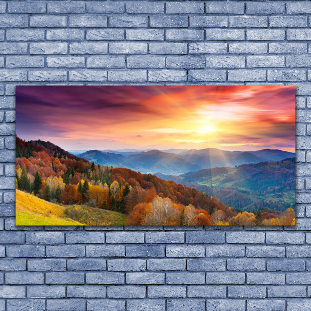 Tableau plexiglas nature 140x70 pour déco chambre style chalet