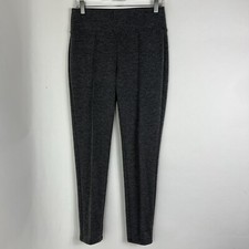 Nine West Pants Women's Medium Skinny Mid Rise Legging Pull On Pleated Gray