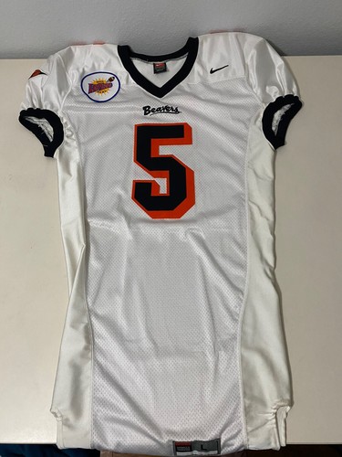 Rare White Nike Oregon State Beavers 2003 Bowl Game Football Jersey Men's Large - Picture 2 of 11