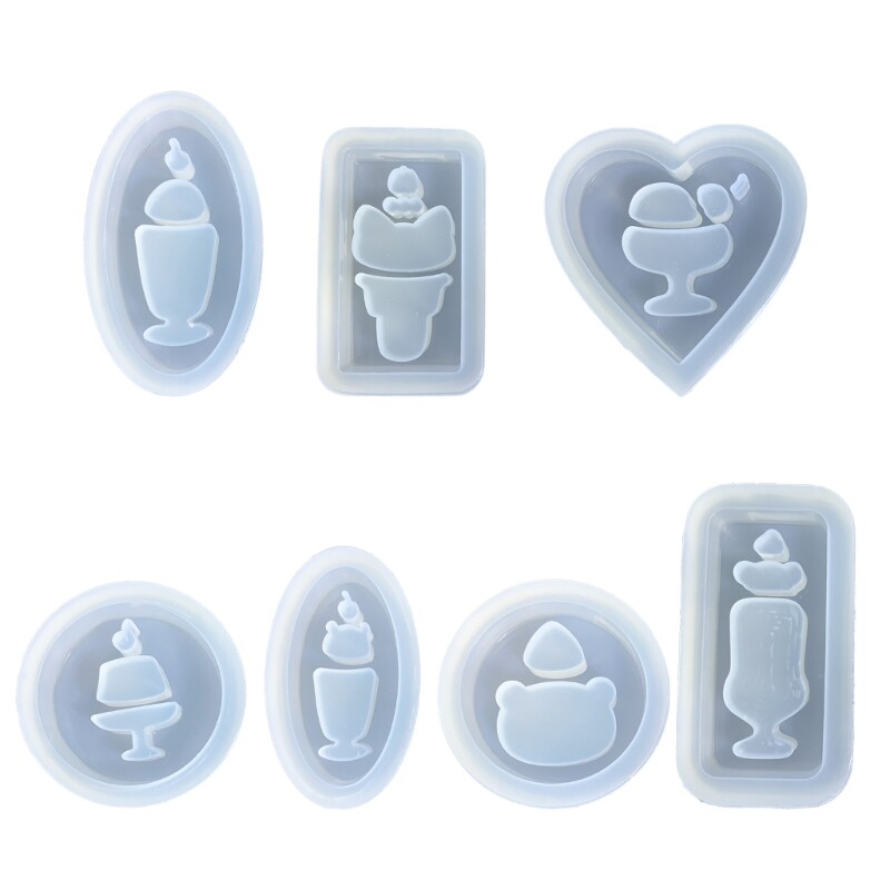 Epoxy Resin Molds Silicone Mould DIY Ice Cream Pendant Charm Ornament Casting