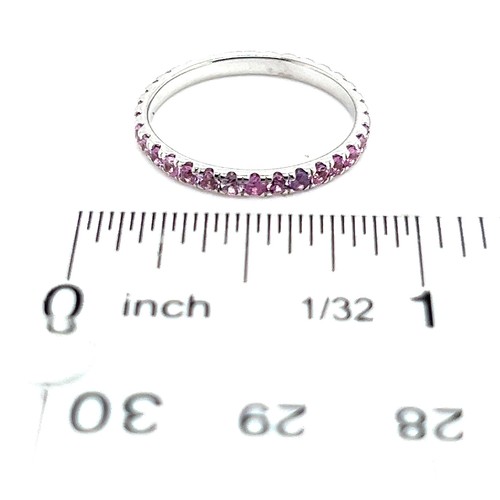 Natural Pink Sapphire Ring 6.5 14k W Gold 0.66 TCW Certified $1,190 217001 - Picture 9 of 11