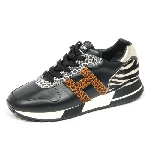 G2560 sneaker donna HOGAN H383 leather black shoes woman | eBay