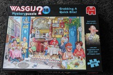 2 x Wasgij Mystery puzzle No.18 Grabbing A Quick Bite & Everything Must Go 1000