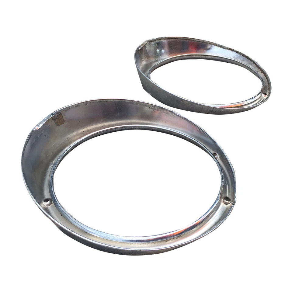 Par de luces de cabeza cromadas envolventes Volkswagen Beetle y Combi por ventana 07 08 Foto 3 de 4