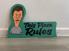 Butthead This Place Rules Tattoo Barber shop Tip Sign