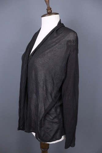 Sarah Pacini Gray Mesh Lagenlook Wrape Cape Cardigan Sweater One Size - Picture 8 of 16