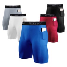 Men Compression Shorts Underwear Athletic Shorts for Running Workout Fitness