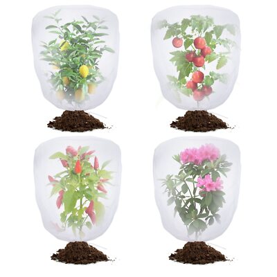 4 Pack Insect Netting Bag for Garden Plant Blueberry Bush Bird Barrier Tomato
