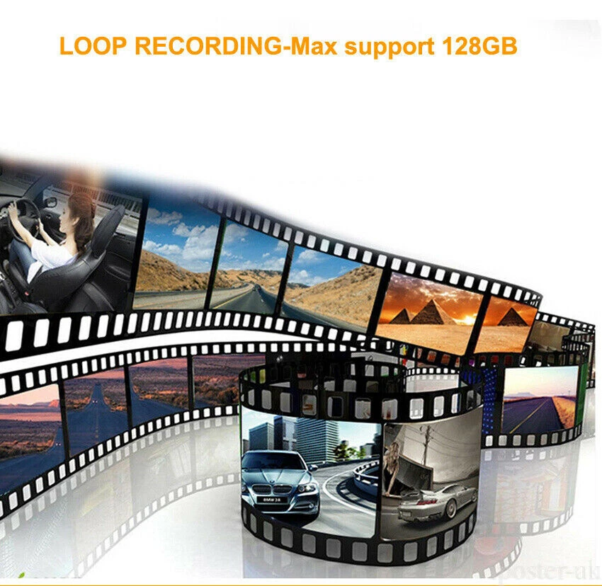 Digital Wireless 7" Monitor Splitscreen 4x Reversing Camera Kit DVR 12V 24V QUAD - Image 2 of 4