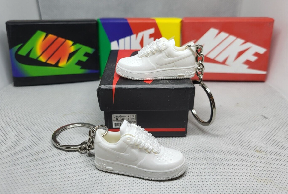 Keychain 3d Air Force One NIKE AIR FORCE WHITE MINI TRAINER