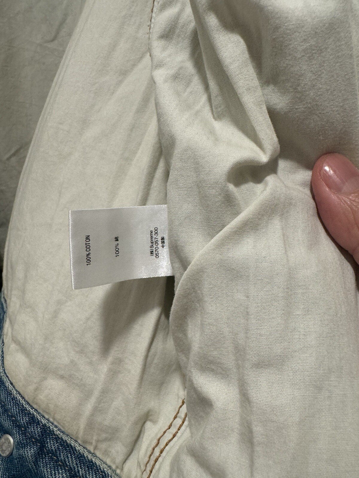 Supreme Hole Punch Denim Trucker Jacket size XL image 10