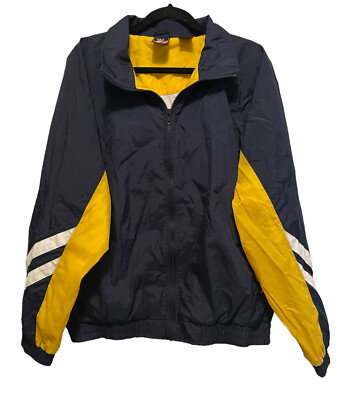 Vintage JCPenny Large Jacket USA Olympic Lined Windbreaker   Blue Yellow White