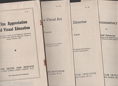 BFI. Der Filmregisseur/Frend. Als visuelle Kunst / Pearson. Dokumentarfilm / Alexander...