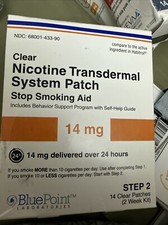 14 Bluepoint Nicotine Transdermal System Patch Step 2 Patch 14mg Like HABITROL