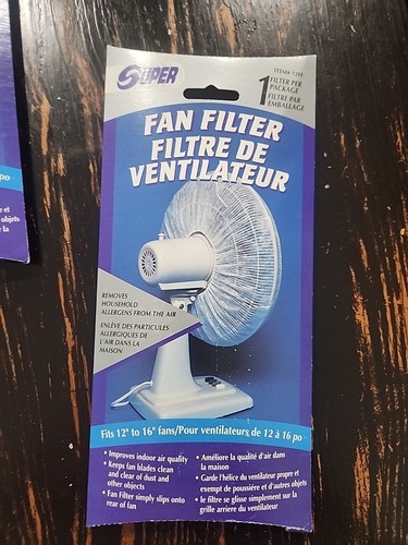 24 Pack Round Fan Filter Shroud 12-16" Table Top Fan Remove Dust Allergen 12FF - Picture 2 of 6