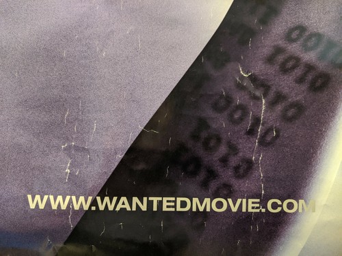 "Wanted" Movie Poster 27"x40" Double Sided Theater Poster Angelina Jolie 2008 - Picture 3 of 10