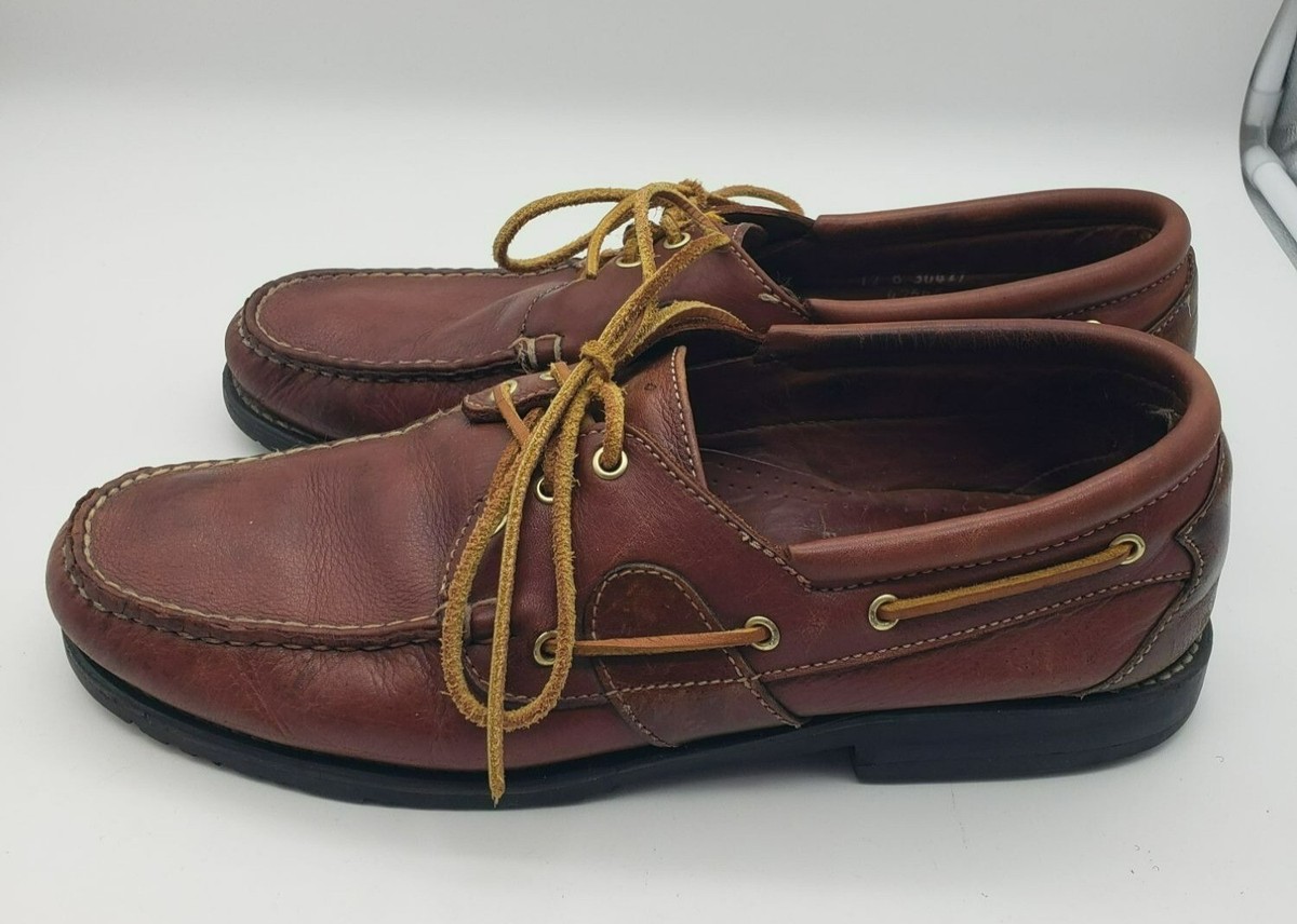 Allen Edmonds Millbridge Brown Leather Boat Shoes 12 B  display picture 3