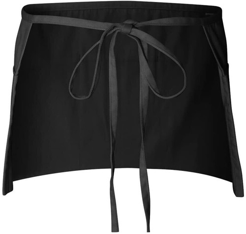 Aprons Waist Aprons with 3 Pockets Black /12 Pack Waitress Hotel Home - Picture 2 of 8