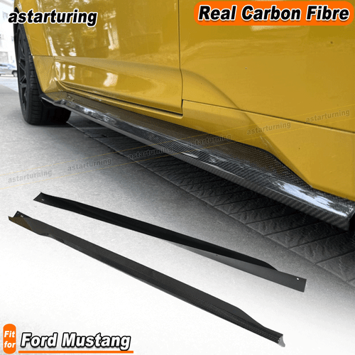 For Ford Mustang Dark Horse 2024UP Real Carbon Side Skirts Extension Lip Panels  - Bild 1 von 14