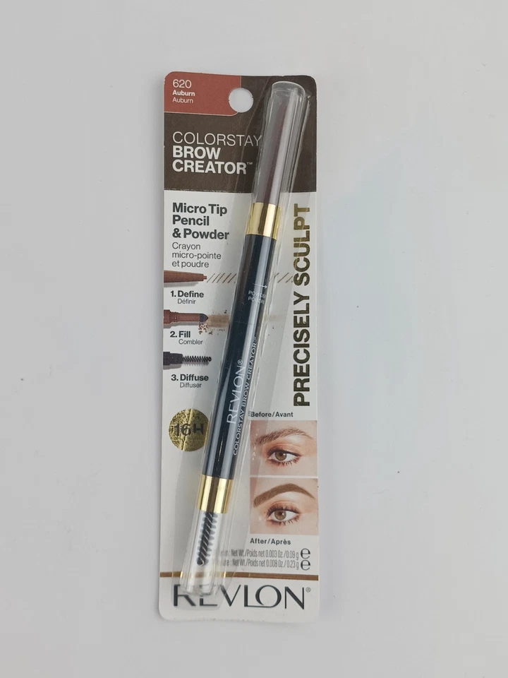 2 PACK REVLON BROW CREATOR MICRO TIP PENCIL DEFINE, FILL & DIFFUSE 620 AUBURN - Image 3 of 4