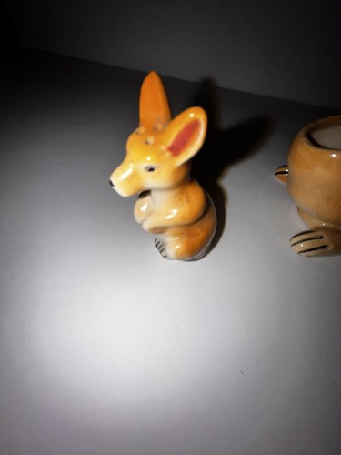 RAROS Saleros y Pimienta De Colección Canguro y Bebé Joey Coleccionables Años 50 JAPÓN - Imagen 12 de 13