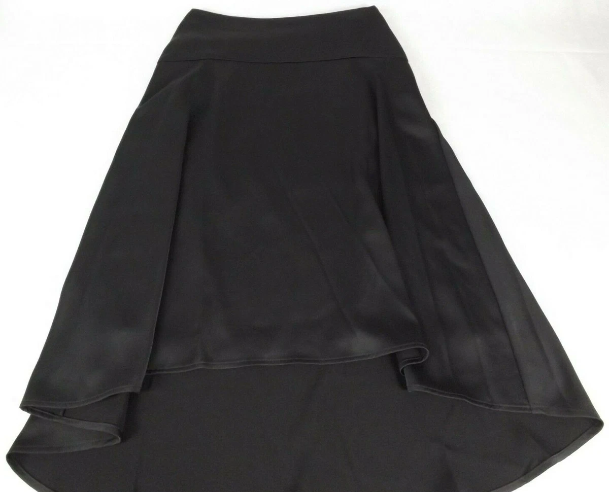 Black satin skirt target top