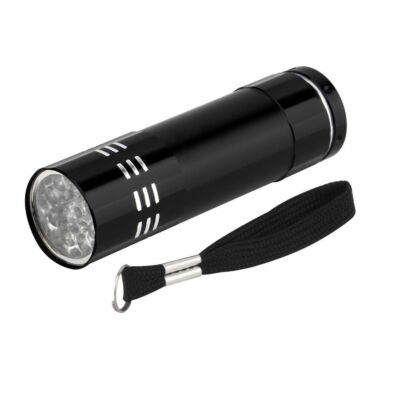 Mini Aluminum UV ULTRA VIOLET 9 LED FLASHLIGHT BLACKLIGHT Torch Light Lamp CA00