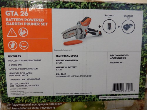 STIHL GTA 26 Handheld Pruner Chainsaw 