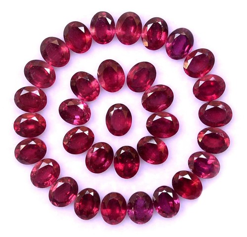 5x4 mm Natürlicher Rubin Ovalschliff Posten 10 Stck. 4,66 cts Facettiert Lose Edelsteine GF - Bild 3 von 5