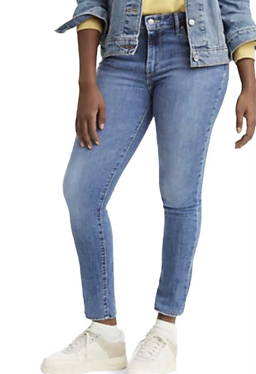 Levi's 721 Blue High Rise Skinny Jeans Lapis Air Medium Wash 18882