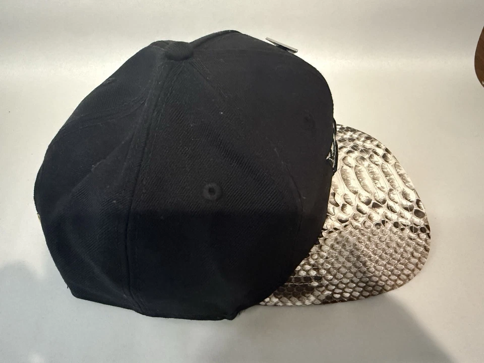 Custom New Era x ROC Nation 59Fifty Snake Skin Strap Back Cap. Black. Jay-Z Used - Image 2 of 4