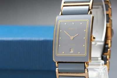 RADO DiaStar 160.0281.3N Diamond Black Ceramic Dress Watch Vintage MINT From JPN