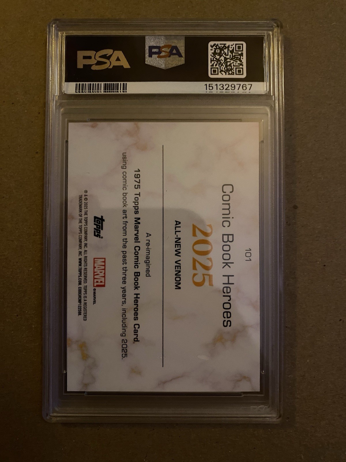 2025 Topps Marvel Heroes All-New VENOM /150 PSA 9 Gold Raywave  view 2