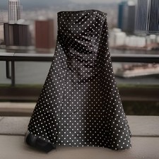 Jessica McClintock For Gunne Sax Black  White Polka Dot Strapless Mini Dress 11