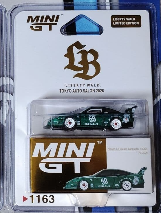 MINI GT 1/64 180SX オートサロン2026 リバティーウォーク Mini GT Liberty Walk 1/64 LB-Super Silhouette Nissan 180SX TAS2026