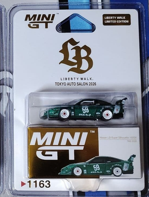 MINI GT LB Super Silhouette Nissan 180SX Green Tokyo Auto Salon