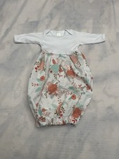 Teal  Blush Floral Infant Gown