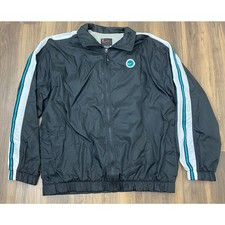 VTG 90s Women Nike Black Label fleece lined graphic windbreaker track jacket XL