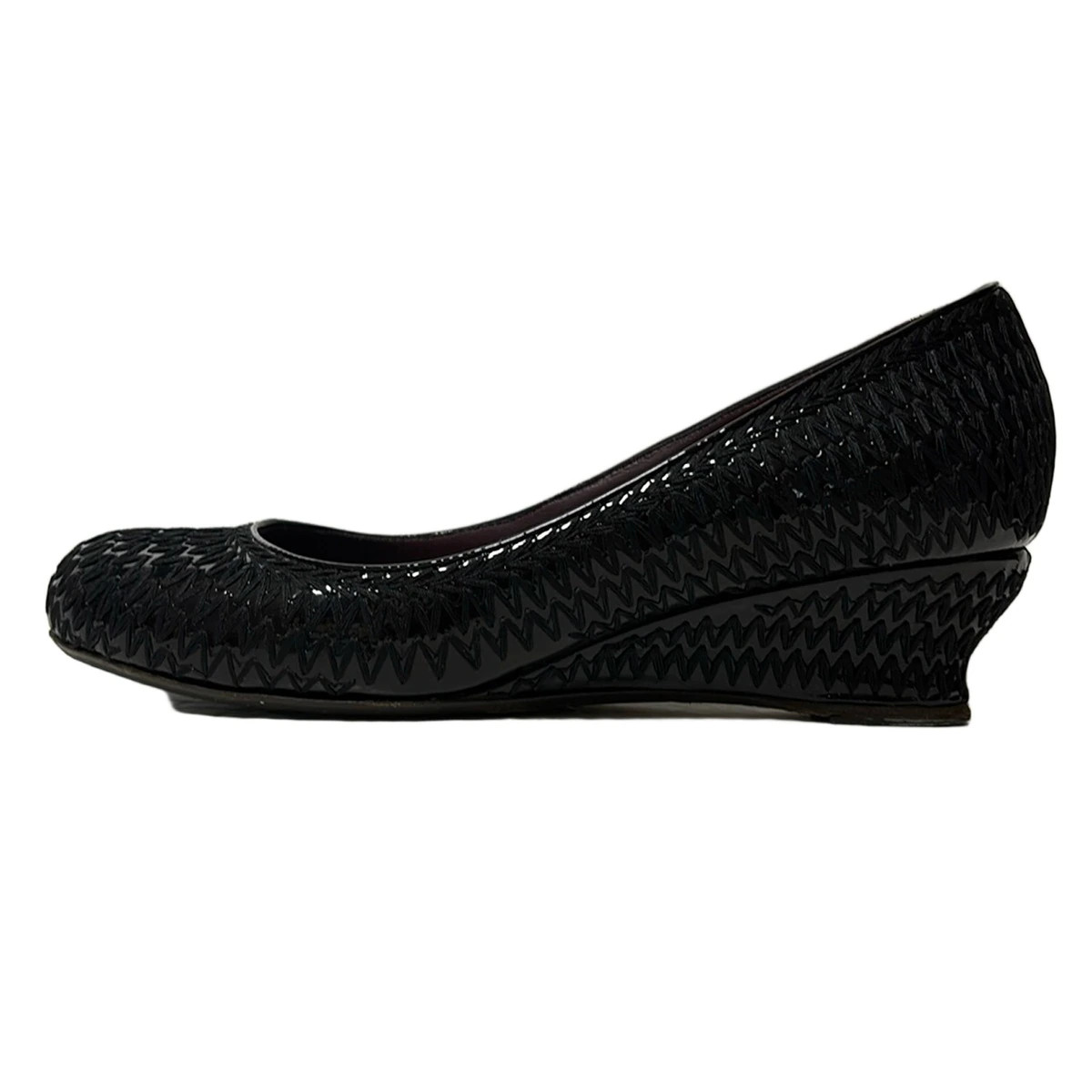 BOTTEGA VENETA - Black Patent Leather Cotton Women's Pumps