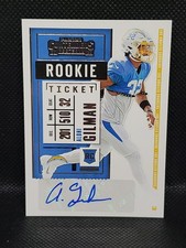 2020 Panini Contenders Alohi Gilman RC Ticket Auto #265 Chargers Rookie