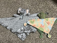 Mary Meyer Elephant  Cactus Plush Comfort Lovey Blankets Baby Nursery Set 2