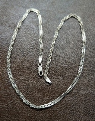 Sterling Silver 925 Singapore Twisted Helix Chain 4 mm 18 Inches