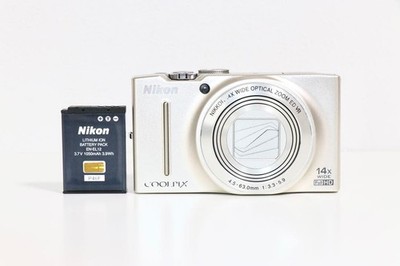 NIKON COOLPIX S8200 Camera 16.1MP 14x Zoom Silver Good Condition With Battery #5
