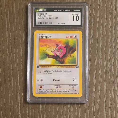 Jigglypuff (1st Edition) graded CGC 10 for sale on eBay
