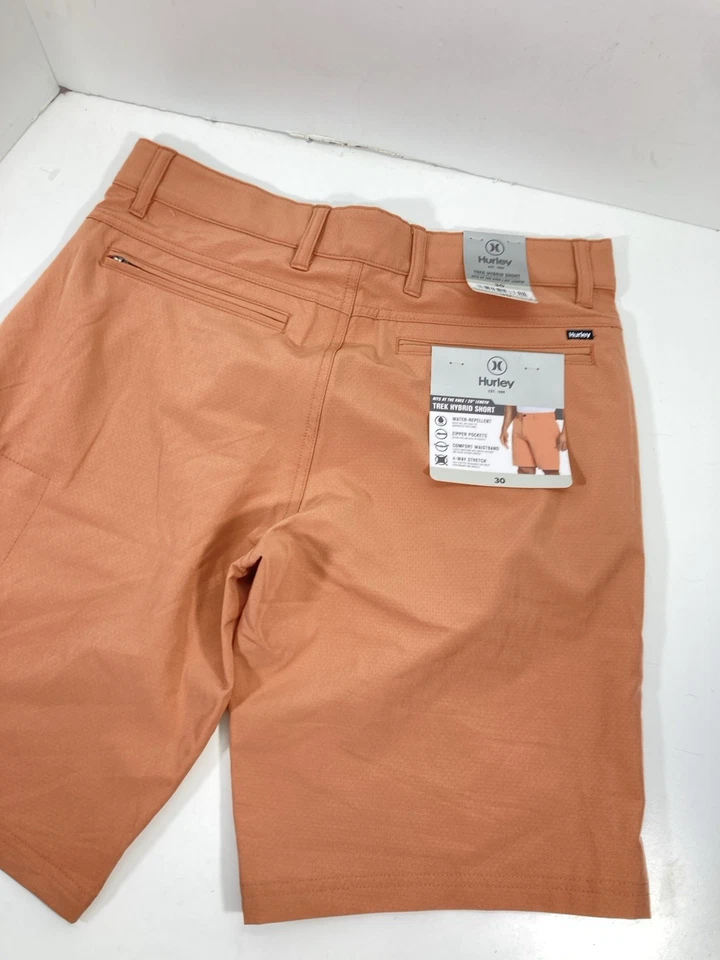 Pantalones Cortos Hurley Trek Híbridos Hombres Talla 30X10 Coral Naranja Elastizados Repelentes al Agua Nuevos con Etiquetas Foto 2 de 4