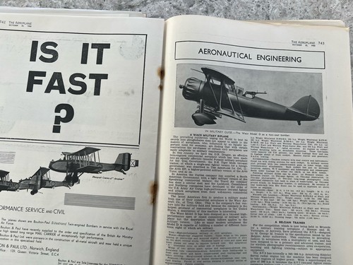 Vintage The Aeroplane Magazine Vol XLV No.17 25 October 1933 - Picture 12 of 14