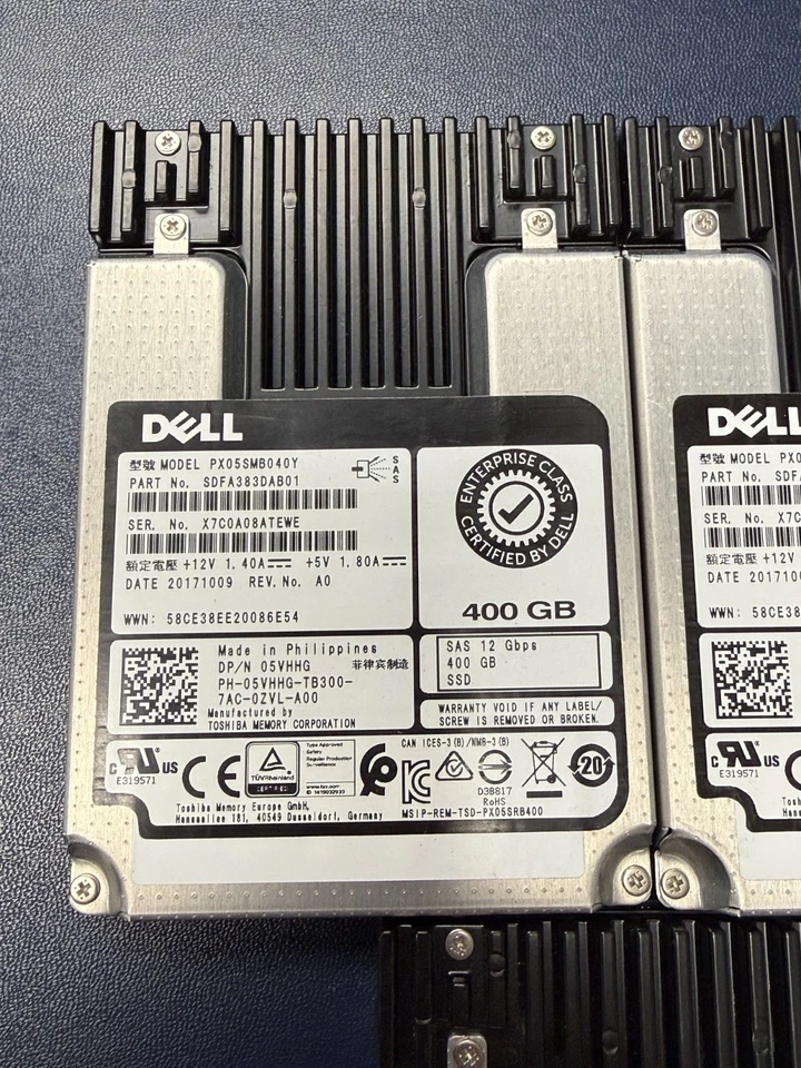 5x Dell PX05SMB040Y 400GB 12Gb/s SAS 2.5" SSD 05VHHG 5VHHG - Image 4 of 4
